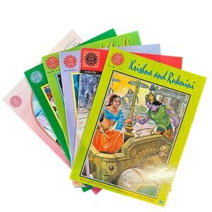 Lot of 6 Vintage Amar Chitra Katha Indian Comic Books, 1 Special Issue